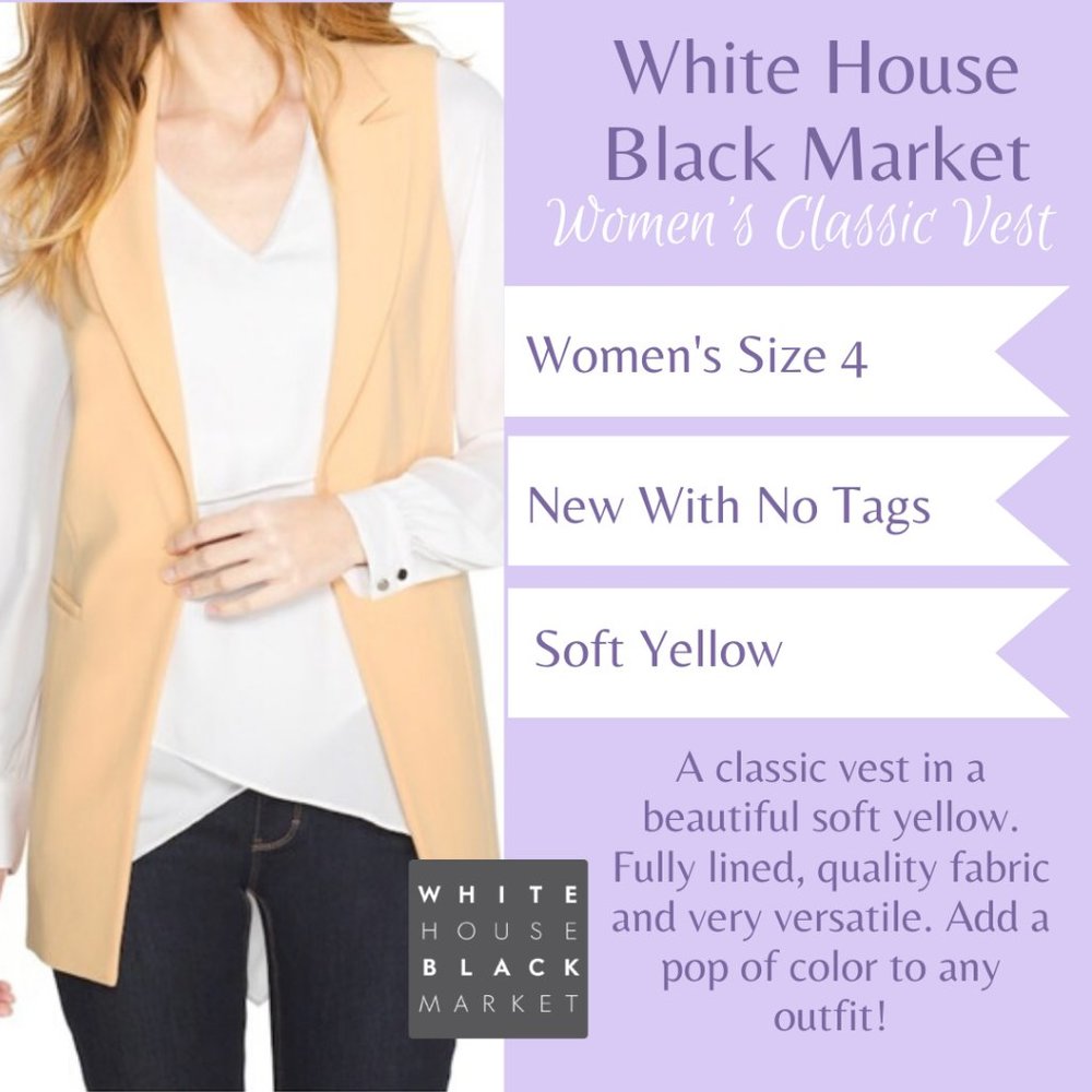 White House Black Market Vest